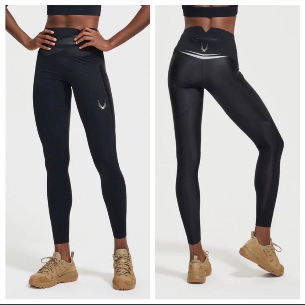 Lucas Hugh Axis High Rise Bonded Leggings Black